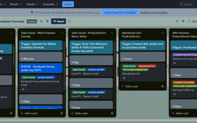 Email Automation Freedom Formula Trello Template