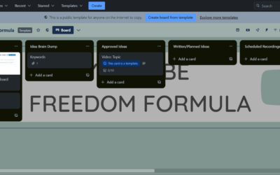 YouTube Freedom Formula Trello Template